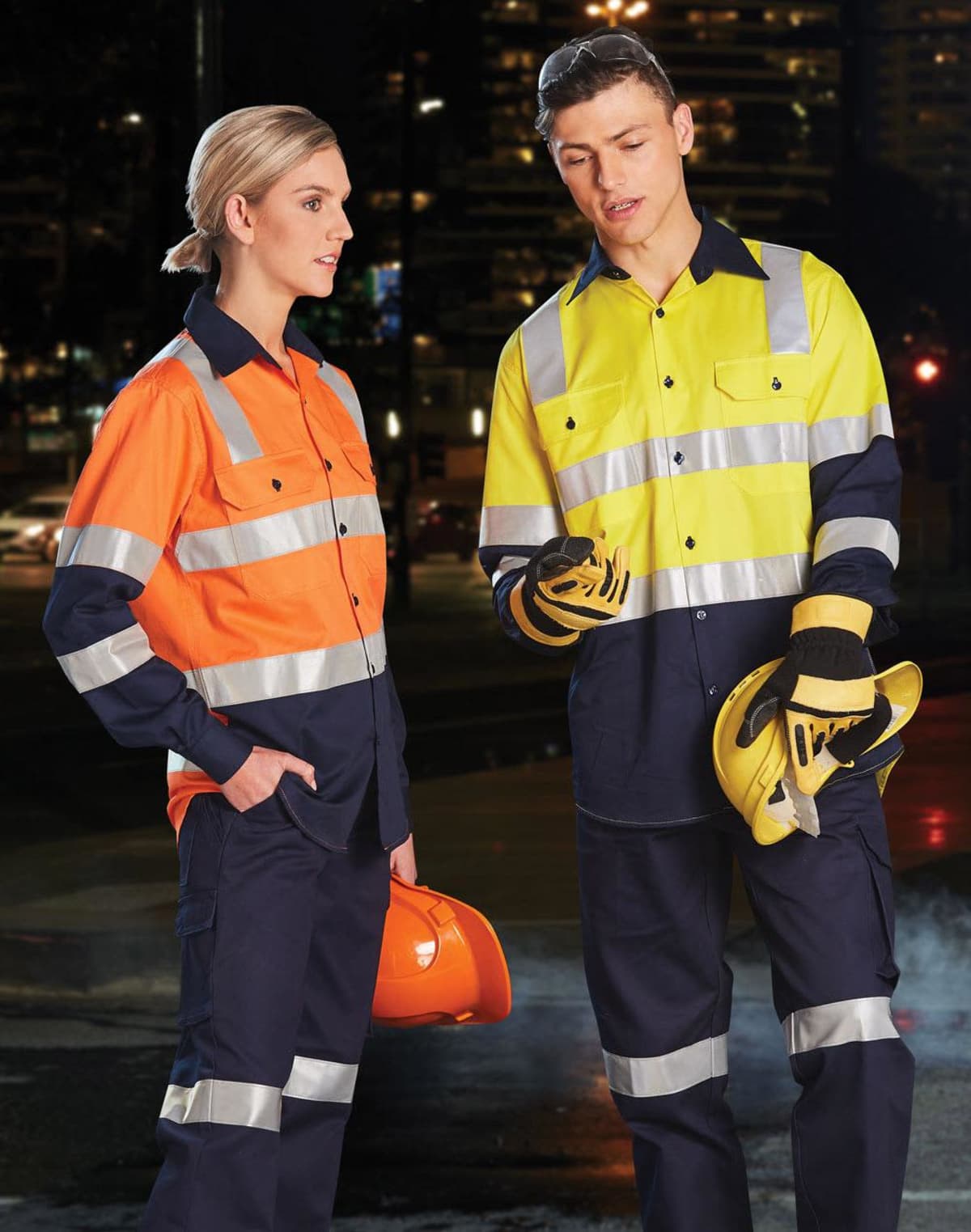 Double Colour Safety Shirts With X Tape