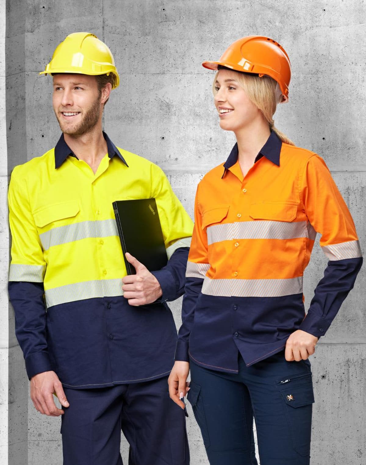 Hi-Vis Cool-Breeze Long Sleeve Safety Shirts