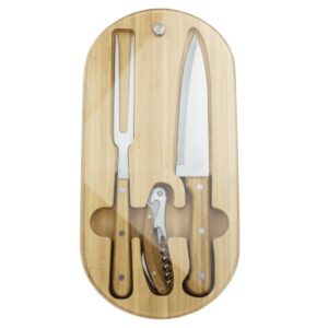 Trekk Oval Bamboo Glass Knife Sets