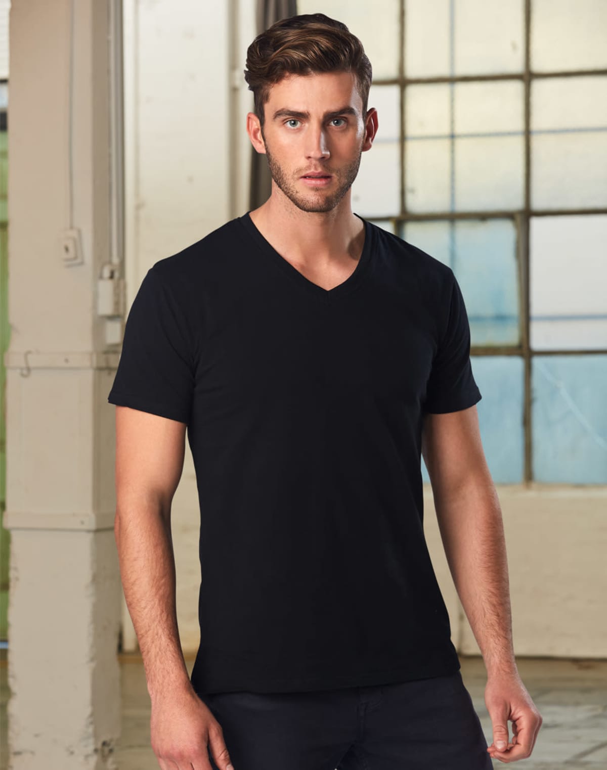 Hug Fit V Neck Expo T Shirts