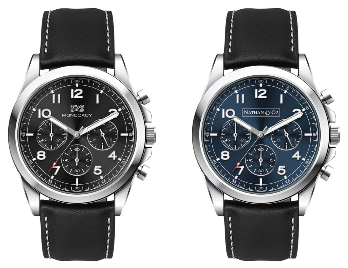 Riley Chrono Leather Watch