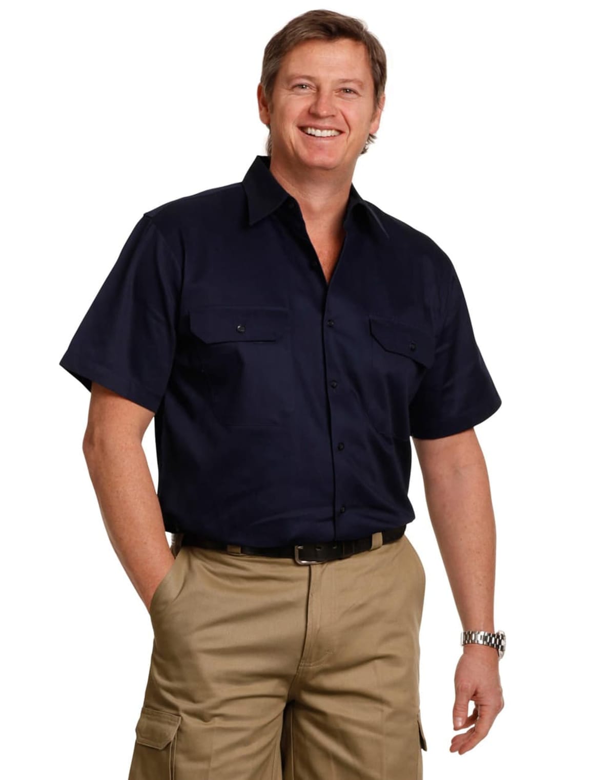 Short Sleeve Cotton Branded Business Shirts