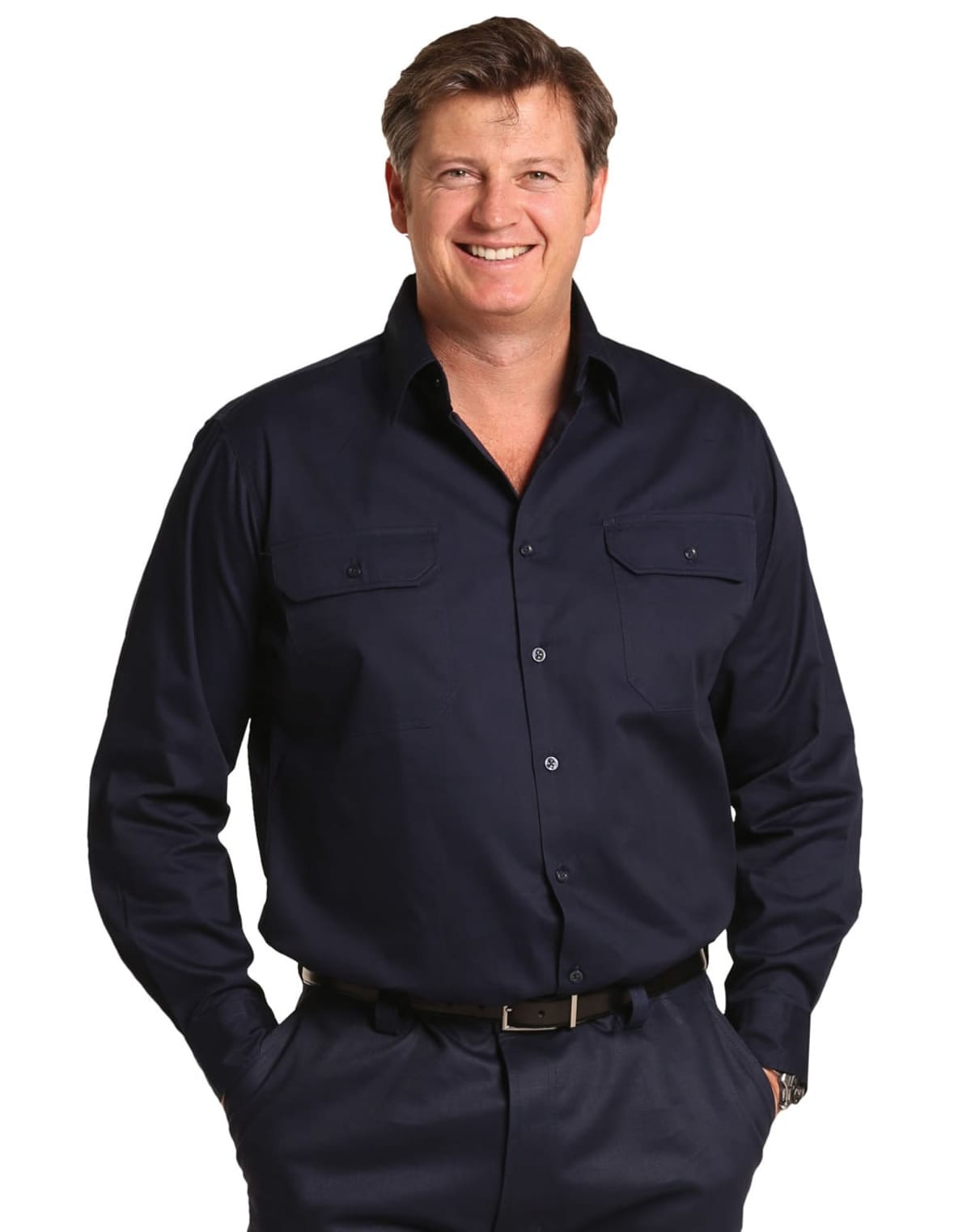Fresh Cotton Long Sleeve Work Shirt