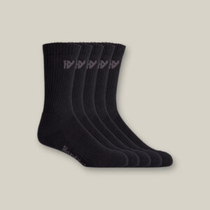 Toughtred Cotton Crew Work Socks - 5 Packs